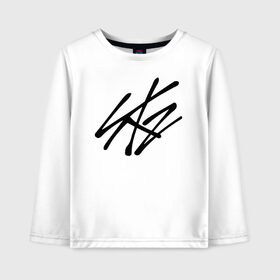 Детский лонгслив хлопок с принтом Stray Kids в городе Новоалтайск, 100% хлопок | круглый вырез горловины, полуприлегающий силуэт, длина до линии бедер | 3racha | i.n | jyp nation | k pop | kpop | skz | stray kids | к поп | кпоп | ли ноу | скз | страй кидс | стрэй кидс | сынмина | уджин | феликса | хана | хёнджина | чана | чанбина