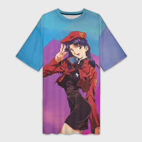 Платье-футболка 3D с принтом Misato Katsuragi в городе Новоалтайск,  |  | eva | evangelion | katsuragi | misato | misato katsuragi | девушка | ева | евангелион | капитан катсураги | катсураги | кацураги | мисато | мисато катсураги | мисато кацураги | тян | тянка