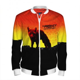 Мужской бомбер 3D с принтом The Prodigy в городе Новоалтайск, 100% полиэстер | застегивается на молнию, по бокам два кармана без застежек, по низу бомбера и на воротнике - эластичная резинка | day | enemy | people | prodigy | the day is my enemy | the prodigy | продиджи
