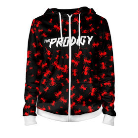 Женская толстовка 3D на молнии с принтом The Prodigy + Спина в городе Новоалтайск, 100% полиэстер | длина до линии бедра, манжеты и пояс оформлены мягкой тканевой резинкой, двухслойный капюшон со шнурком для регулировки, спереди молния, по бокам два кармана | die | flint | invaders must die | inviders | keith | keith charles flint | must | prodigy | the prodigy | кит | кит чарльз флинт | продиджи | флинт