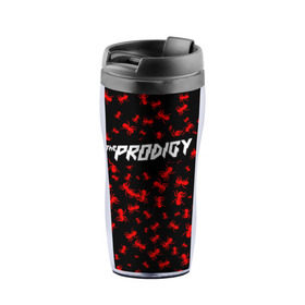 Термокружка-непроливайка с принтом The Prodigy + Спина в городе Новоалтайск, внутренняя часть — пищевой пластик, наружная часть — прозрачный пластик, между ними — полиграфическая вставка с рисунком | объем — 350 мл, герметичная крышка | die | flint | invaders must die | inviders | keith | keith charles flint | must | prodigy | the prodigy | кит | кит чарльз флинт | продиджи | флинт