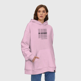 Худи SuperOversize хлопок с принтом OK BOOMER (BLACK) в городе Новоалтайск, 70% хлопок, 30% полиэстер, мягкий начес внутри | карман-кенгуру, эластичная резинка на манжетах и по нижней кромке, двухслойный капюшон
 | boomer | boomers | generation | internet | meme | ok | ok boomer | young | бумеры | зумеры | интернет | мем | молодежь | ок | ок бумер | окей бумер | поколение