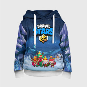 Детская толстовка 3D с принтом Новогодний Brawl Stars в городе Новоалтайск, 100% полиэстер | двухслойный капюшон со шнурком для регулировки, мягкие манжеты на рукавах и по низу толстовки, спереди карман-кенгуру с мягким внутренним слоем | Тематика изображения на принте: brawl stars | brawl stars 8 bit | brawl stars crow | brawl stars crow phoenix | brawl stars l | brawl stars leon | brawl stars leon shark | brawl stars nita | brawl stars robot spike | brawl stars spike | бравл старс | бравла старс | браво с
