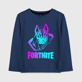 Детский лонгслив хлопок с принтом FORTNITE в городе Новоалтайск, 100% хлопок | круглый вырез горловины, полуприлегающий силуэт, длина до линии бедер | fortnite | битва | игра | компьютерная игра | королевская | надпись | персонажи | симулятор | фортнайт