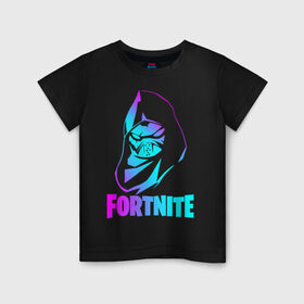 Детская футболка хлопок с принтом FORTNITE в городе Новоалтайск, 100% хлопок | круглый вырез горловины, полуприлегающий силуэт, длина до линии бедер | fortnite | битва | игра | компьютерная игра | королевская | надпись | персонажи | симулятор | фортнайт