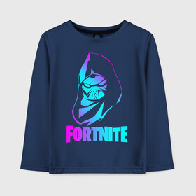 Детский лонгслив хлопок с принтом FORTNITE в городе Новоалтайск, 100% хлопок | круглый вырез горловины, полуприлегающий силуэт, длина до линии бедер | fortnite | битва | игра | компьютерная игра | королевская | надпись | персонажи | симулятор | фортнайт