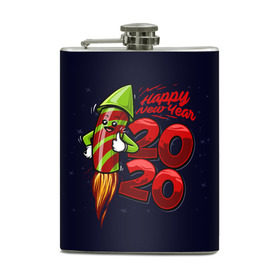 Фляга с принтом Happy New Year 2020 в городе Новоалтайск, металлический корпус | емкость 0,22 л, размер 125 х 94 мм. Виниловая наклейка запечатывается полностью | Тематика изображения на принте: christmas | claus | jingle | merry | santa | елка | клаус | куранты | мишура | мороз | олени | подарки | праздник | ракета | рождество | салют | санта | снеговик | снежинки | сочельник