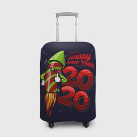 Чехол для чемодана 3D с принтом Happy New Year 2020 в городе Новоалтайск, 86% полиэфир, 14% спандекс | двустороннее нанесение принта, прорези для ручек и колес | christmas | claus | jingle | merry | santa | елка | клаус | куранты | мишура | мороз | олени | подарки | праздник | ракета | рождество | салют | санта | снеговик | снежинки | сочельник