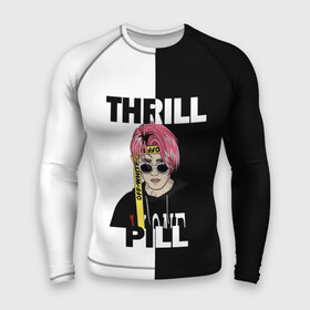 Мужской рашгард 3D с принтом Thrill pill в городе Новоалтайск,  |  | pill | thrill | thrill pill | пилл | тимур самедов | трилл | трилл пилл