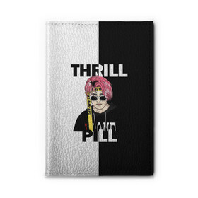 Обложка для автодокументов с принтом Thrill pill в городе Новоалтайск, натуральная кожа |  размер 19,9*13 см; внутри 4 больших “конверта” для документов и один маленький отдел — туда идеально встанут права | pill | thrill | thrill pill | пилл | тимур самедов | трилл | трилл пилл