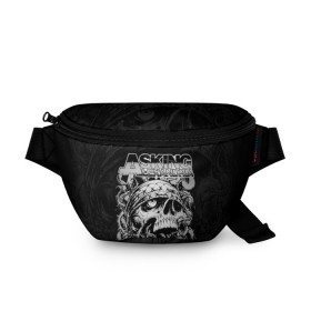 Поясная сумка 3D с принтом Asking Alexandria в городе Новоалтайск, 100% полиэстер | плотная ткань, ремень с регулируемой длиной, внутри несколько карманов для мелочей, основное отделение и карман с обратной стороны сумки застегиваются на молнию | asking alexandria | аскинг александриа | группы | метал | музыка | рок | хэви метал | электроникор