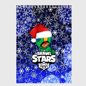 Скетчбук с принтом Brawl Stars(Новогодний LEON) в городе Новоалтайск, 100% бумага
 | 48 листов, плотность листов — 100 г/м2, плотность картонной обложки — 250 г/м2. Листы скреплены сверху удобной пружинной спиралью | 2020 | android | background | brawl stars | crow | games | leon | mobile game | sn | stars | бравл старс | ворон | игры | леон | мобильные игры | синий | снег | снежинки | текстура | фон