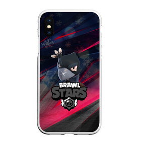 Чехол для iPhone XS Max матовый с принтом Brawl Stars CROW SNOW в городе Новоалтайск, Силикон | Область печати: задняя сторона чехла, без боковых панелей | 2020 | android | background | brawl stars | crow | games | leon | mobile game | stars | бравл старс | ворон | игры | леон | мобильные игры | синий | снег | снежинки | текстура | фон