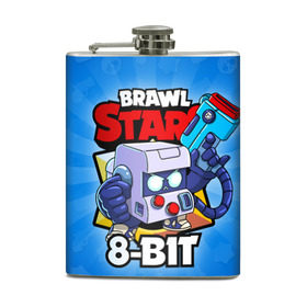 Фляга с принтом BRAWL STARS 8-BIT в городе Новоалтайск, металлический корпус | емкость 0,22 л, размер 125 х 94 мм. Виниловая наклейка запечатывается полностью | Тематика изображения на принте: 8 bit | 8 бит | brawl stars | brawl stars 8 bit | brawler | бравл старз | бравлер
