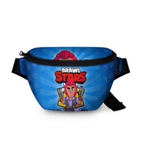 Поясная сумка 3D с принтом BRAWL STARS COLT в городе Новоалтайск, 100% полиэстер | плотная ткань, ремень с регулируемой длиной, внутри несколько карманов для мелочей, основное отделение и карман с обратной стороны сумки застегиваются на молнию | brawl stars | brawl stars colt | brawler | colt | бравл старз | бравлер | кольт
