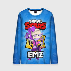 Мужской лонгслив 3D с принтом BRAWL STARS EMZ в городе Новоалтайск, 100% полиэстер | длинные рукава, круглый вырез горловины, полуприлегающий силуэт | brawl stars | brawl stars emz | brawler | emz | бравл старз | бравлер | эмз