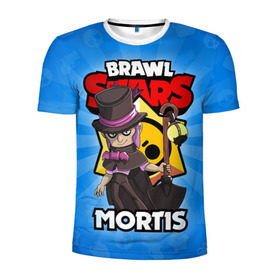 Мужская футболка 3D спортивная с принтом BRAWL STARS MORTIS в городе Новоалтайск, 100% полиэстер с улучшенными характеристиками | приталенный силуэт, круглая горловина, широкие плечи, сужается к линии бедра | brawl stars | brawl stars mortis | brawler | mortis | бравл старз | бравлер | мортис