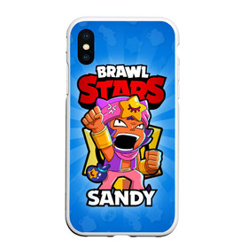 Чехол для iPhone XS Max матовый с принтом BRAWL STARS SANDY в городе Новоалтайск, Силикон | Область печати: задняя сторона чехла, без боковых панелей | brawl stars | brawl stars sandy | brawler | sandy | бравл старз | бравлер | сэнди