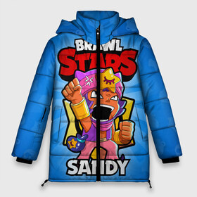 Женская зимняя куртка 3D с принтом BRAWL STARS SANDY в городе Новоалтайск, верх — 100% полиэстер; подкладка — 100% полиэстер; утеплитель — 100% полиэстер | длина ниже бедра, силуэт Оверсайз. Есть воротник-стойка, отстегивающийся капюшон и ветрозащитная планка. 

Боковые карманы с листочкой на кнопках и внутренний карман на молнии | brawl stars | brawl stars sandy | brawler | sandy | бравл старз | бравлер | сэнди