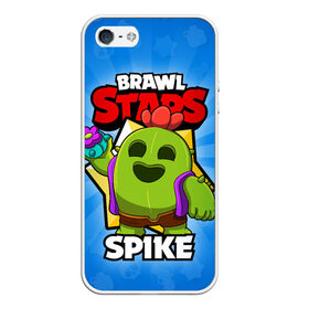 Чехол для iPhone 5/5S матовый с принтом BRAWL STARS SPIKE в городе Новоалтайск, Силикон | Область печати: задняя сторона чехла, без боковых панелей | Тематика изображения на принте: brawl stars | brawl stars spike | brawler | spike | бравл старз | бравлер | спайк
