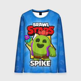 Мужской лонгслив 3D с принтом BRAWL STARS SPIKE в городе Новоалтайск, 100% полиэстер | длинные рукава, круглый вырез горловины, полуприлегающий силуэт | brawl stars | brawl stars spike | brawler | spike | бравл старз | бравлер | спайк