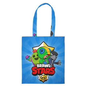 Сумка 3D повседневная с принтом BRAWL STARS в городе Новоалтайск, 100% полиэстер | Плотность: 200 г/м2; Размер: 34×35 см; Высота лямок: 30 см | brawl stars | brawler | crow | leon | spike | бравл старз | бравлер | ворон | леон | спайк