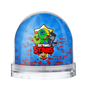 Снежный шар с принтом BRAWL STARS в городе Новоалтайск, Пластик | Изображение внутри шара печатается на глянцевой фотобумаге с двух сторон | brawl stars | brawler | crow | leon | spike | бравл старз | бравлер | ворон | леон | спайк