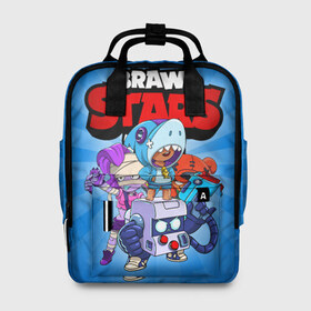 Женский рюкзак 3D с принтом BRAWL STARS в городе Новоалтайск, 100% полиэстер | лямки с регулируемой длиной, сверху ручки, чтобы рюкзак нести как сумку. Основное отделение закрывается на молнию, как и внешний карман. Внутри два дополнительных кармана, один из которых закрывается на молнию. По бокам два дополнительных кармашка, куда поместится маленькая бутылочка
 | 8 bit | 8 бит | brawl stars | brawler | emz | leon | nita | бравл старз | бравлер | леон | нита | эмз