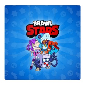 Магнитный плакат 3Х3 с принтом BRAWL STARS в городе Новоалтайск, Полимерный материал с магнитным слоем | 9 деталей размером 9*9 см | Тематика изображения на принте: 8 bit | 8 бит | brawl stars | brawler | emz | leon | nita | бравл старз | бравлер | леон | нита | эмз