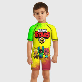 Детский купальный костюм 3D с принтом Brawl Stars Leon Nita Crow в городе Новоалтайск, Полиэстер 85%, Спандекс 15% | застежка на молнии на спине | brawl stars | brawl stars 8 bit | brawl stars crow | brawl stars crow phoenix | brawl stars leon | brawl stars leon shark | brawl stars nita | brawl stars robot spike | brawl stars spike | бравл старс | бравла старс | браво старс | персона