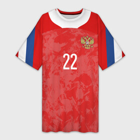 Платье-футболка 3D с принтом Dzyuba home EURO 2020 в городе Новоалтайск,  |  | championship | cup | dzyuba | russia | tdrfifa19 | world | артем | дзюба | европы | мира | мундиаль | россия | чемпионат