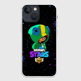 Чехол для iPhone 13 mini с принтом Новогодний Brawl Stars LEON в городе Новоалтайск,  |  | Тематика изображения на принте: brawl | brawl stars | crow | leon | stars | бравл | бравл старс | браво старс | игра | компьютерная | кров | леон | новогодний | новый год | онлайн | с новым годом | снежинки | старс