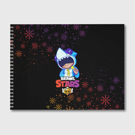 Альбом для рисования с принтом Новогодний Brawl Stars LEON в городе Новоалтайск, 100% бумага
 | матовая бумага, плотность 200 мг. | brawl | brawl stars | crow | leon | stars | бравл | бравл старс | браво старс | игра | компьютерная | кров | леон | новогодний | новый год | онлайн | с новым годом | снежинки | старс