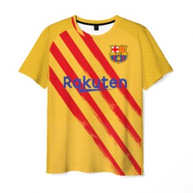 Мужская футболка 3D с принтом Messi 4-th kit 19-20 в городе Новоалтайск, 100% полиэфир | прямой крой, круглый вырез горловины, длина до линии бедер | barcelona | champions | laliga | league | messi | spain | барселона | испания | лига | месси | чемпионов