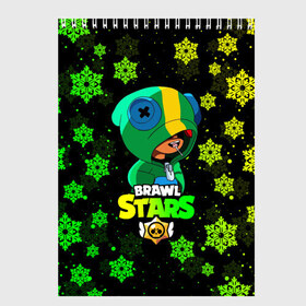 Скетчбук с принтом Новогодний Brawl Stars LEON в городе Новоалтайск, 100% бумага
 | 48 листов, плотность листов — 100 г/м2, плотность картонной обложки — 250 г/м2. Листы скреплены сверху удобной пружинной спиралью | brawl | brawl stars | crow | leon | stars | бравл | бравл старс | браво старс | игра | компьютерная | кров | леон | новогодний | новый год | онлайн | с новым годом | снежинки | старс