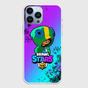 Чехол для iPhone 13 Pro Max с принтом Новогодний Brawl Stars LEON в городе Новоалтайск,  |  | Тематика изображения на принте: brawl | brawl stars | crow | leon | stars | бравл | бравл старс | браво старс | игра | компьютерная | кров | леон | новогодний | новый год | онлайн | с новым годом | снежинки | старс
