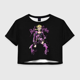 Женская футболка Cropp-top с принтом JoJos Bizarre Adventure в городе Новоалтайск, 100% полиэстер | круглая горловина, длина футболки до линии талии, рукава с отворотами | adventure | bizarre | joestar | jojo | jojos | jonathan | joseph | joutarou | kuujou | manga | джоджо | джозеф | джонатан | джостар | дзётаро | кудзё | манга | невероятные | приключения