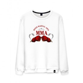 Мужской свитшот хлопок с принтом MMA в городе Новоалтайск, 100% хлопок |  | mma | бокс | единоборства | смешанные | спорт