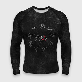 Мужской рашгард 3D с принтом Автографы Stray Kids в городе Новоалтайск,  |  | 3racha | i.n | jyp nation | k pop | kpop | skz | stray kids | к поп | кпоп | ли ноу | скз | страй кидс | стрэй кидс | сынмина | уджин | феликса | хана | хёнджина | чана | чанбина