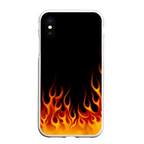 Чехол для iPhone XS Max матовый с принтом Пламя Old School в городе Новоалтайск, Силикон | Область печати: задняя сторона чехла, без боковых панелей | Тематика изображения на принте: burn | fire | костер | нарисованный | огня | огонь | олдскул | пламени | пламя | пожар | пылает | рисованный огонь | языки