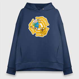 Женское худи Oversize хлопок с принтом Awesome Adventure Time в городе Новоалтайск, френч-терри — 70% хлопок, 30% полиэстер. Мягкий теплый начес внутри —100% хлопок | боковые карманы, эластичные манжеты и нижняя кромка, капюшон на магнитной кнопке | adventure time | awesome | dsgnosadchaya | vdosadir | время приключений | джейк | пендлтон уорд | финн