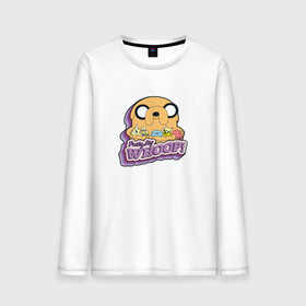 Мужской лонгслив хлопок с принтом Pretty Big Whoop в городе Новоалтайск, 100% хлопок |  | adventure time | dsgnosadchaya | jake | pretty big whoop | vdosadir | время приключений | джейк | пендлтон уорд | финн