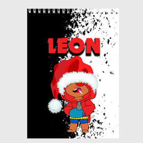 Скетчбук с принтом BRAWL STARS LEON НОВОГОДНИЙ в городе Новоалтайск, 100% бумага
 | 48 листов, плотность листов — 100 г/м2, плотность картонной обложки — 250 г/м2. Листы скреплены сверху удобной пружинной спиралью | brawl stars | leon | moba | бравл старс | жанр | игра | леон | лого | логотип | надпись
