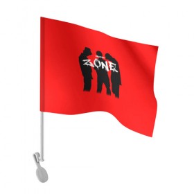 Флаг для автомобиля с принтом ZONE в городе Новоалтайск, 100% полиэстер | Размер: 30*21 см | 3racha | i.n | jyp nation | k pop | kpop | skz | stray kids | к поп | кпоп | ли ноу | скз | страй кидс | стрэй кидс | сынмина | уджин | феликса | хана | хёнджина | чана | чанбина