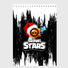 Скетчбук с принтом BRAWL STARS НОВОГОДНИЙ в городе Новоалтайск, 100% бумага
 | 48 листов, плотность листов — 100 г/м2, плотность картонной обложки — 250 г/м2. Листы скреплены сверху удобной пружинной спиралью | brawl stars | moba | бравл старс | жанр | игра | лого | логотип | надпись | текстура