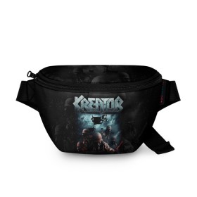 Поясная сумка 3D с принтом Kreator в городе Новоалтайск, 100% полиэстер | плотная ткань, ремень с регулируемой длиной, внутри несколько карманов для мелочей, основное отделение и карман с обратной стороны сумки застегиваются на молнию | kreator | metal | готик метал | группы | дэт метала | индастриал метал | метал | музыка | рок | трэш метал