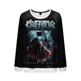 Мужской свитшот 3D с принтом Kreator в городе Новоалтайск, 100% полиэстер с мягким внутренним слоем | круглый вырез горловины, мягкая резинка на манжетах и поясе, свободная посадка по фигуре | Тематика изображения на принте: kreator | metal | готик метал | группы | дэт метала | индастриал метал | метал | музыка | рок | трэш метал