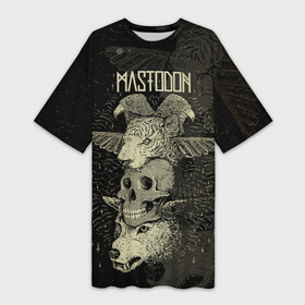 Платье-футболка 3D с принтом Mastodon в городе Новоалтайск,  |  | leviathan | mastodon | metal | sludge metal | stoner | грув метал | группы | мастодон | метал | музыка | рок