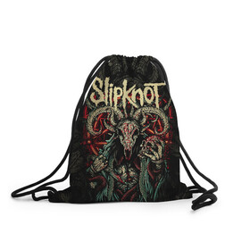 Рюкзак-мешок 3D с принтом Slipknot в городе Новоалтайск, 100% полиэстер | плотность ткани — 200 г/м2, размер — 35 х 45 см; лямки — толстые шнурки, застежка на шнуровке, без карманов и подкладки | slipknot | we are not your kind | альтернативный метал | грув метал | метал | музыка | ню метал | слипнот