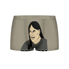 Мужские трусы 3D с принтом Dethklok Nathan в городе Новоалтайск, 50% хлопок, 50% полиэстер | классическая посадка, на поясе мягкая тканевая резинка | death metal | dethklok | meme | metalocalypse | music | nathan explosion